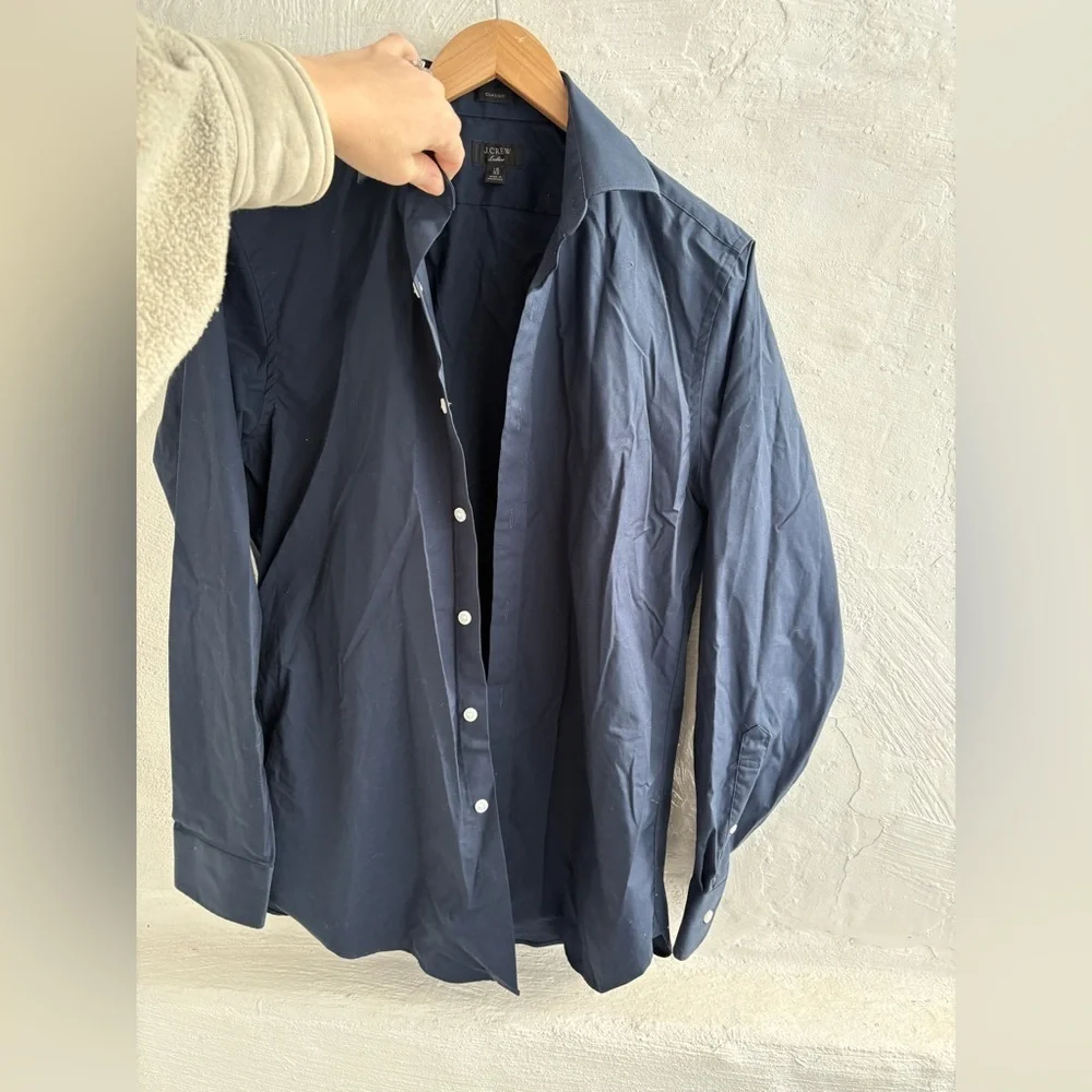 J.Crew classic Ludlow navy long-sleeve dress shirt
